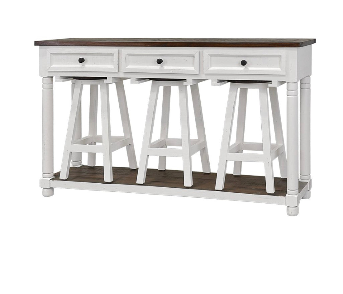 Island/Sofa Table With Stools Fourth and Main on Laurel