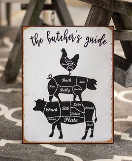Butcher Distressed Metal Sign