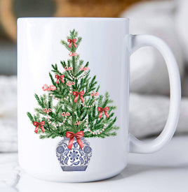 Chinoiserie Christmas Tree Coffee Mug