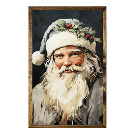 Santa Gray Washed Art Print