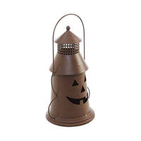 Bronze Metal Jack O Lantern Candle Holder 12x8