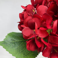 Blooming Hydrangea Stem 18" - Red