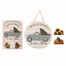 Wood Dimensional Truck Welcome Sign Set of 4