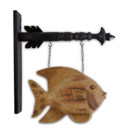 13 Inch Brown Carved Resin Fish Arrow Replacement