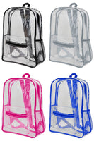 Color Outlined Clear PVC Backpack