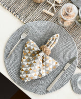 Cotton Braided Round Placemats  Light Grey 15''x15'': Light Grey / 15 Inch x 15 Inch