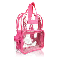 Clear Backpack Bookbag Smooth Plastic: Hot Pink