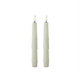 Set of 2 8 Inch LED Drip Taper Candles