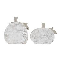 Whitewashed Wood Pumpkin| Rustic Fall Home Decor