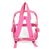 Clear Backpack Bookbag Smooth Plastic: Hot Pink