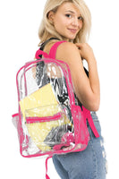 Color Outlined Clear PVC Backpack