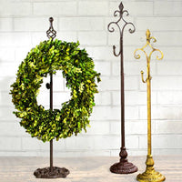 Adjustable Wreath & Purse Stands: Brown