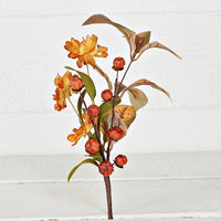 12in Pick-Fall mix daisy w. ficus leaves and podka