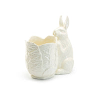 Bunny Figurine 9" Fine Porcelain Vase