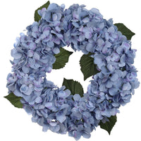 Blue Hydrangea Wreath - 18" Faux