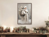 Framed Neutral Santa Portrait Sign