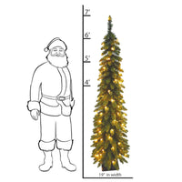 7' Pencil Slim, 200 UL Lights