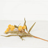 20in Spray-Yellow-Country Thistle Berry with Leaves