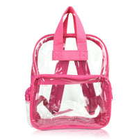 Clear Backpack Bookbag Smooth Plastic: Hot Pink