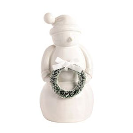 Large White Ceramic Snowman
