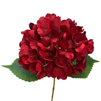 Blooming Hydrangea Stem 18" - Red