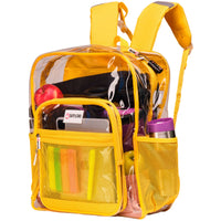 Clear Backpack For School XL | Top YKK® Zip | Yellow Rhino: Yellow Rhino