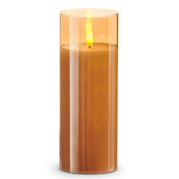 3" x 8" Clear Glass Pillar Candle
