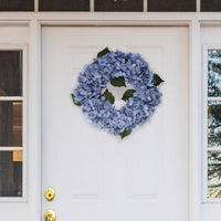 Blue Hydrangea Wreath - 18" Faux