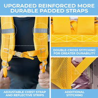 Clear Backpack For School XL | Top YKK® Zip | Yellow Rhino: Yellow Rhino