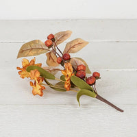 12in Pick-Fall mix daisy w. ficus leaves and podka