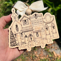 Conway Small Town Street Christmas Ornament Main Street : With Water Tower