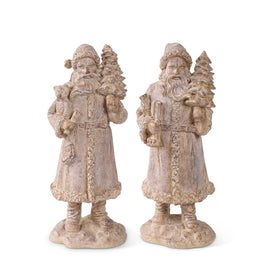 Resin Natural Wood Santa