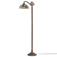 60" Victoria Stained Glass Candlestick Base Floor Lamp