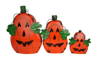 Happy Halloween Metal Pumpkin