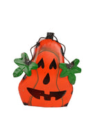 Happy Halloween Metal Pumpkin