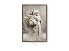 Framed Neutral Santa Portrait Sign