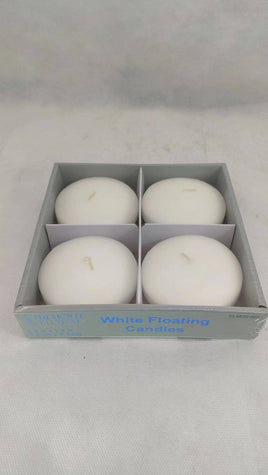 White Floating Candles, 4ct.