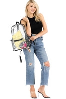 Color Outlined Clear PVC Backpack