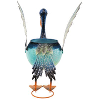 Pierre the Flying Pelican Outdoor Metal Planter Statue