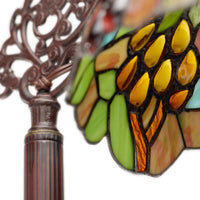 60" Victoria Stained Glass Candlestick Base Floor Lamp