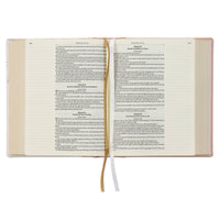 KJV Note-taking Bible Faux Leather HC, Pink Floral Printed