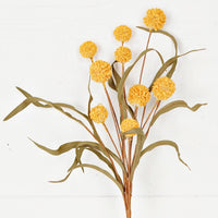 20in Spray-Yellow-Country Thistle Berry with Leaves