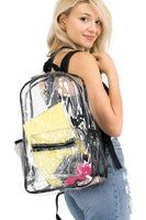 Color Outlined Clear PVC Backpack