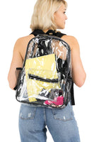 Color Outlined Clear PVC Backpack