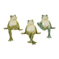 Frog Shelf Sitters (3 Asst) 4”H Resin