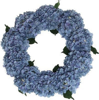 24" Blue Hydrangea Wreath - Stunning Artificial Floral Decor