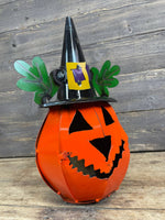 Hatty the Halloween Metal Pumpkin