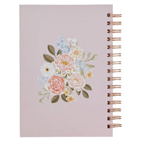 Journal Wirebound Pink Floral Strength & Dignity Prov. 31:25