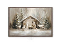 Framed Nativity Scene Wall Art Sign