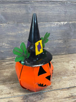 Hatty the Halloween Metal Pumpkin